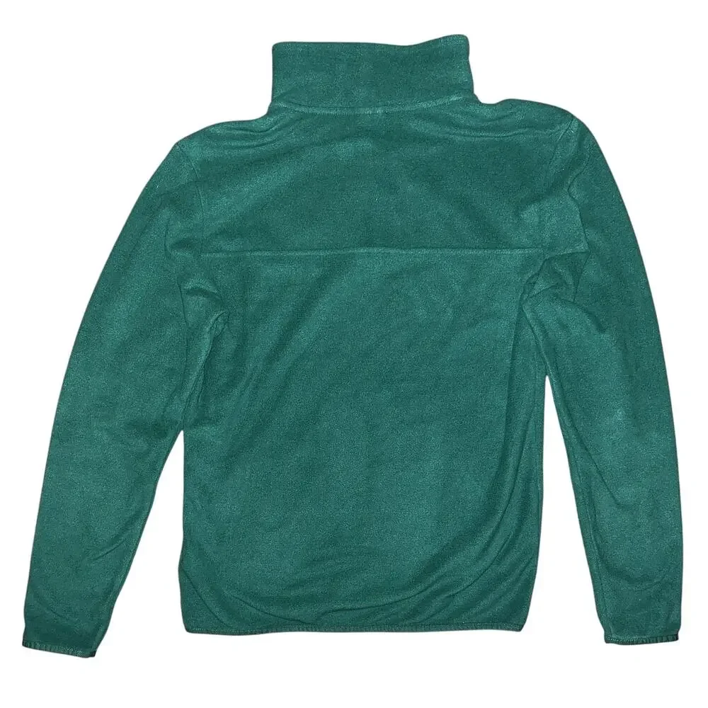 The North Face Fleece 1/4 Zip Long Sleeve Green Pullover Small